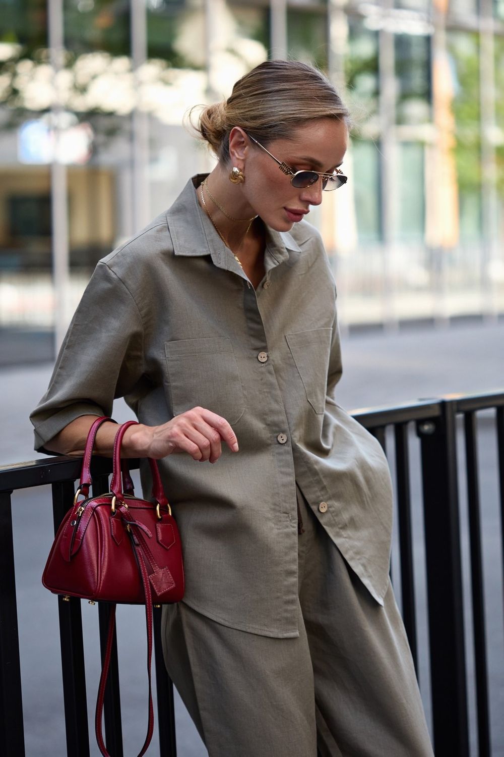 Linen trouser suit