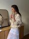 Milk faux leather bomber jacket with patch pockets