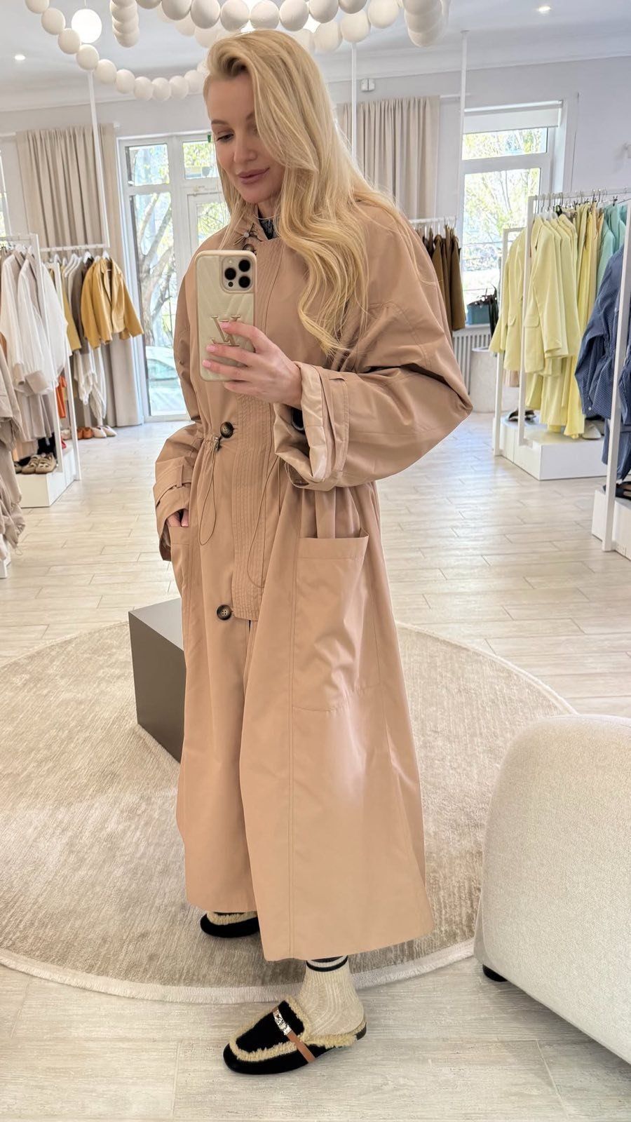 Black trench coat with elements