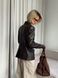 Chocolate fitted faux leather jacket