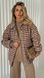 Brown  insulated bomber jacket with a faux fur collar, Коричневый, S
