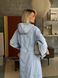 Blue trench coat with elements