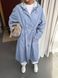 Blue trench coat with elements