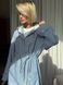 Blue trench coat with elements